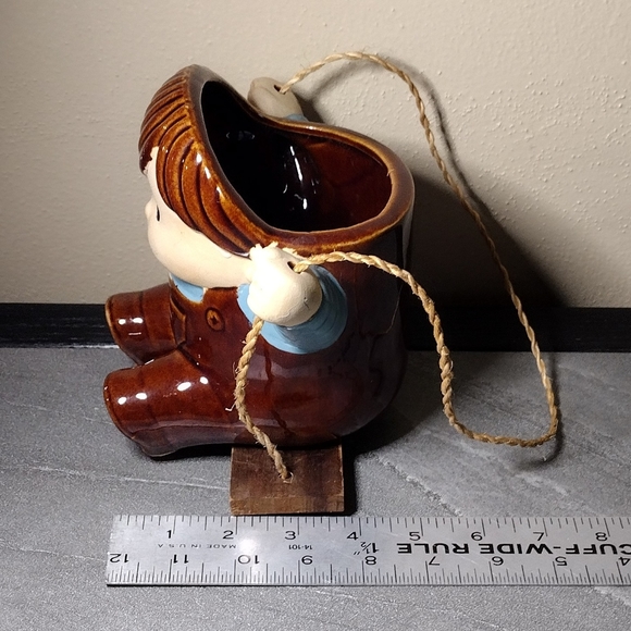 Vintage JSNY Taiwan Girl and Boy on a Swing Planters Set/2 - Picture 13 of 16